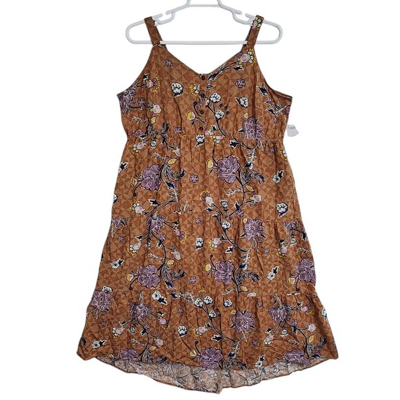 Sonoma Goods For Life Dresses & Skirts - Sonoma Womens 2X Brown Floral Summer Sundress